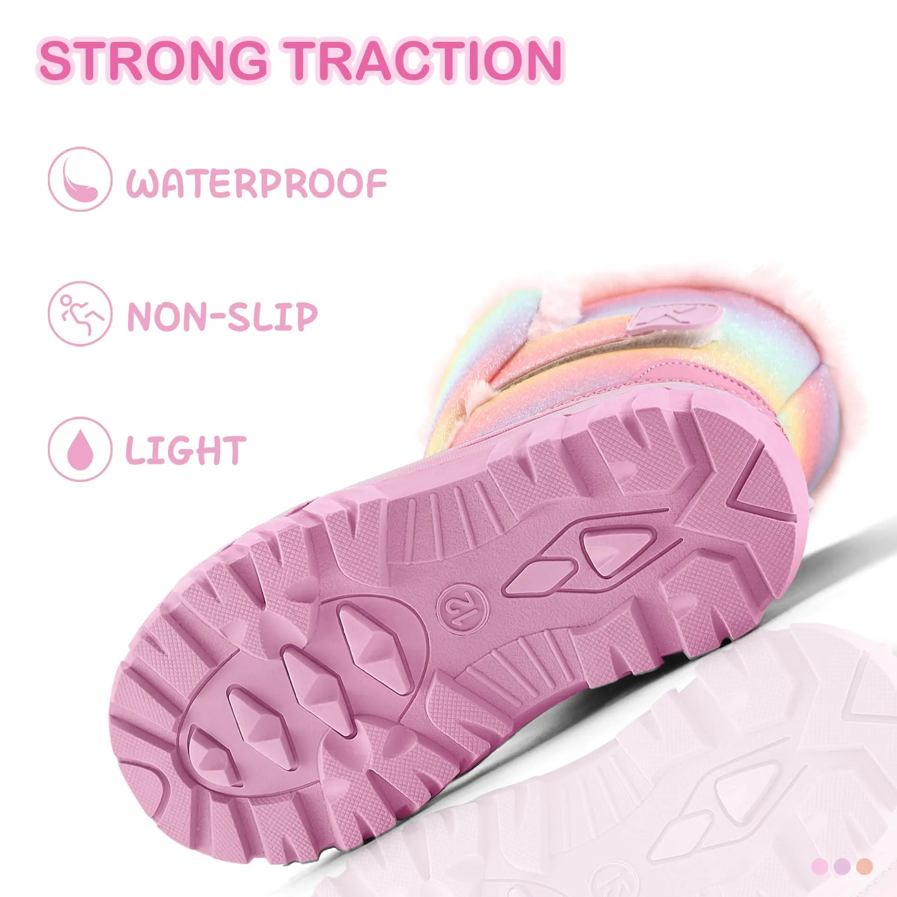 3D Unicorn Flower Snow Boots