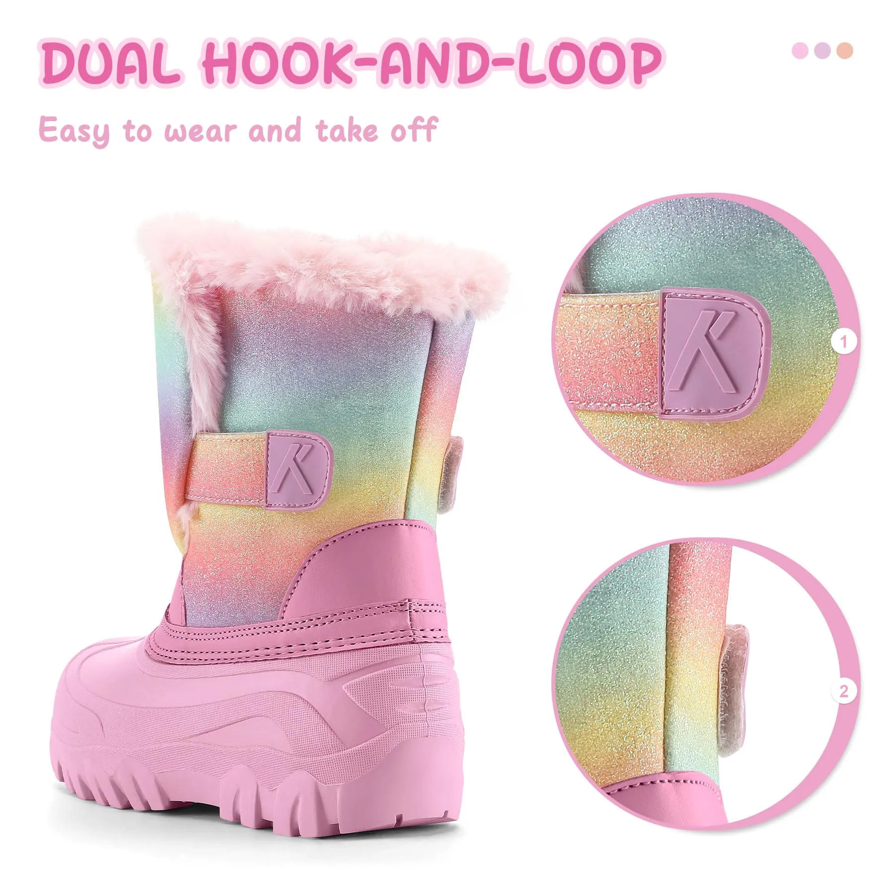 3D Unicorn Flower Snow Boots