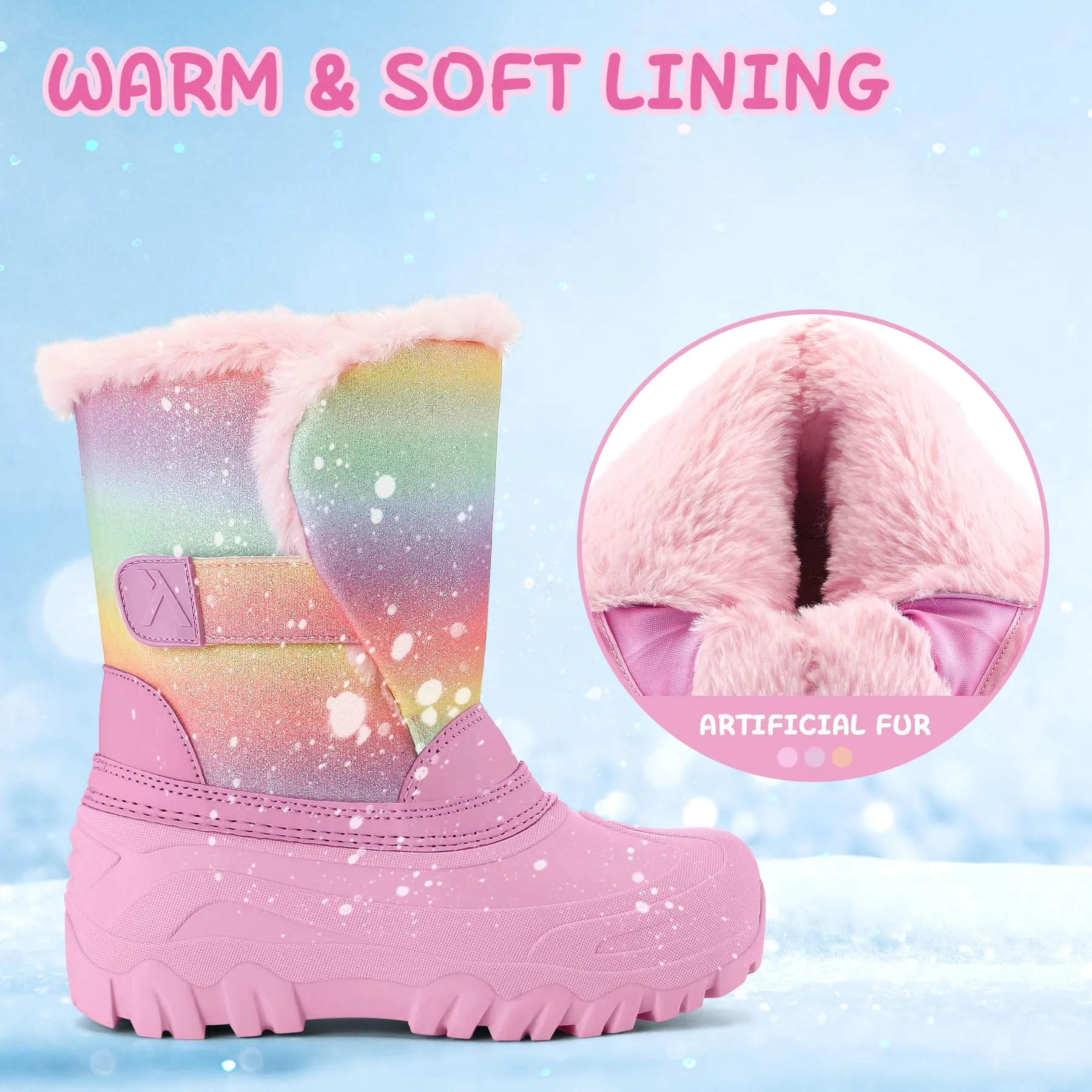3D Unicorn Flower Snow Boots