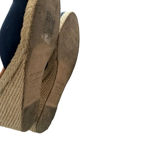 Andre Assous Anouka Espadrille Wedge Sandal Blue Size 10