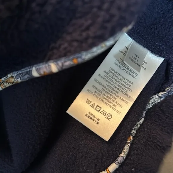 Anthropologie fuzzy blue jacket L