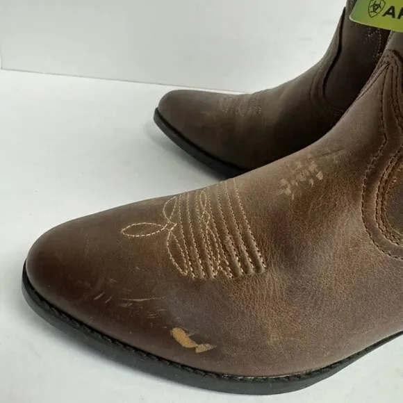 Ariat Heritage Western Boot Brown Size 4.5 M Big Kid