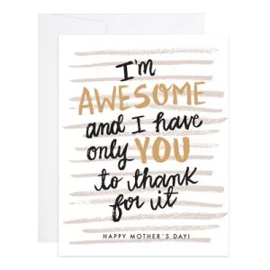 Awesome Kid Mother's Day Card