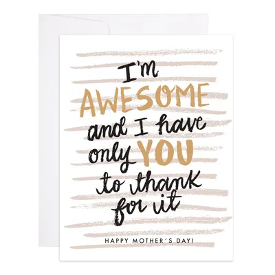 Awesome Kid Mother's Day Card