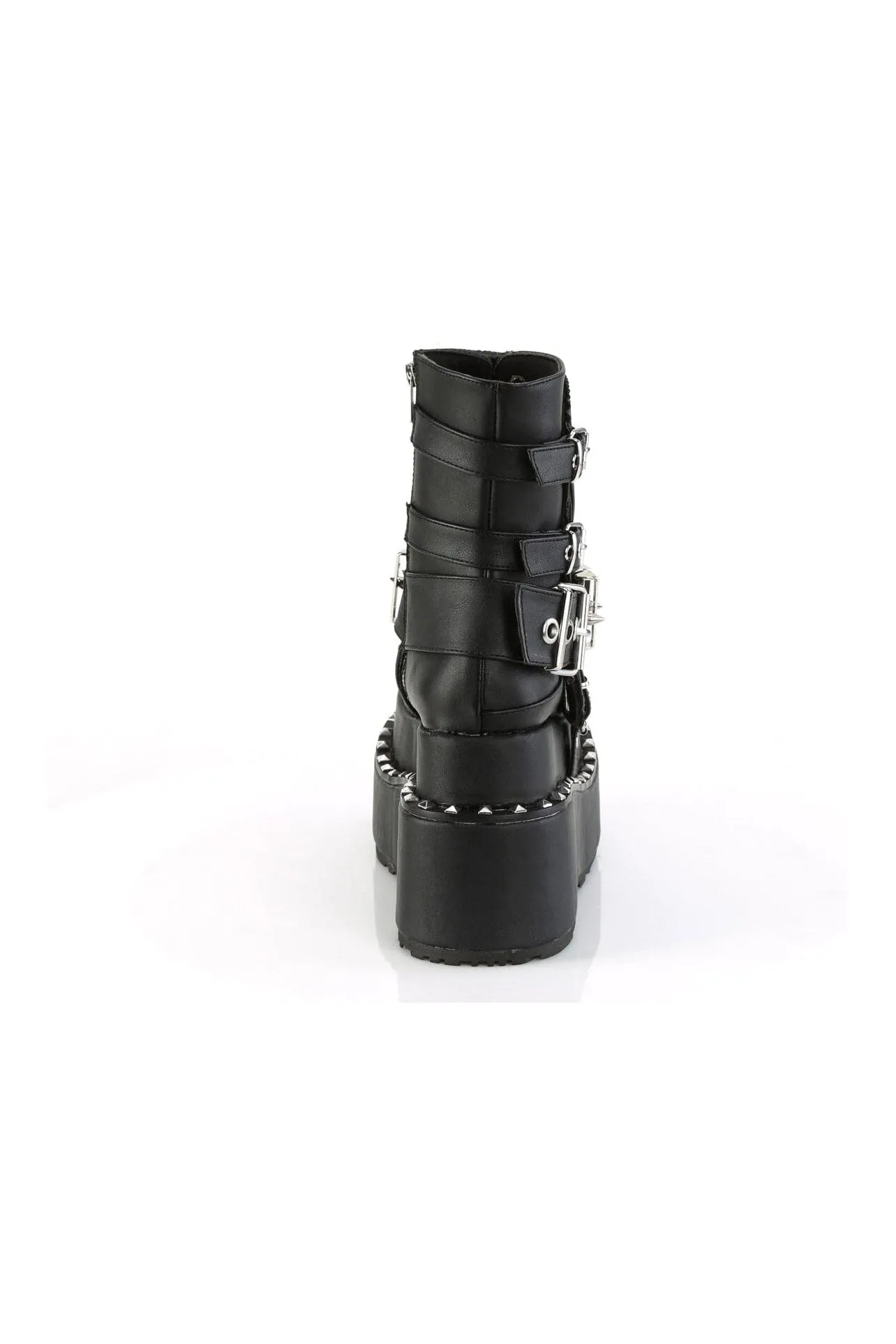 BEAR-150 Black Vegan Leather Ankle Boot