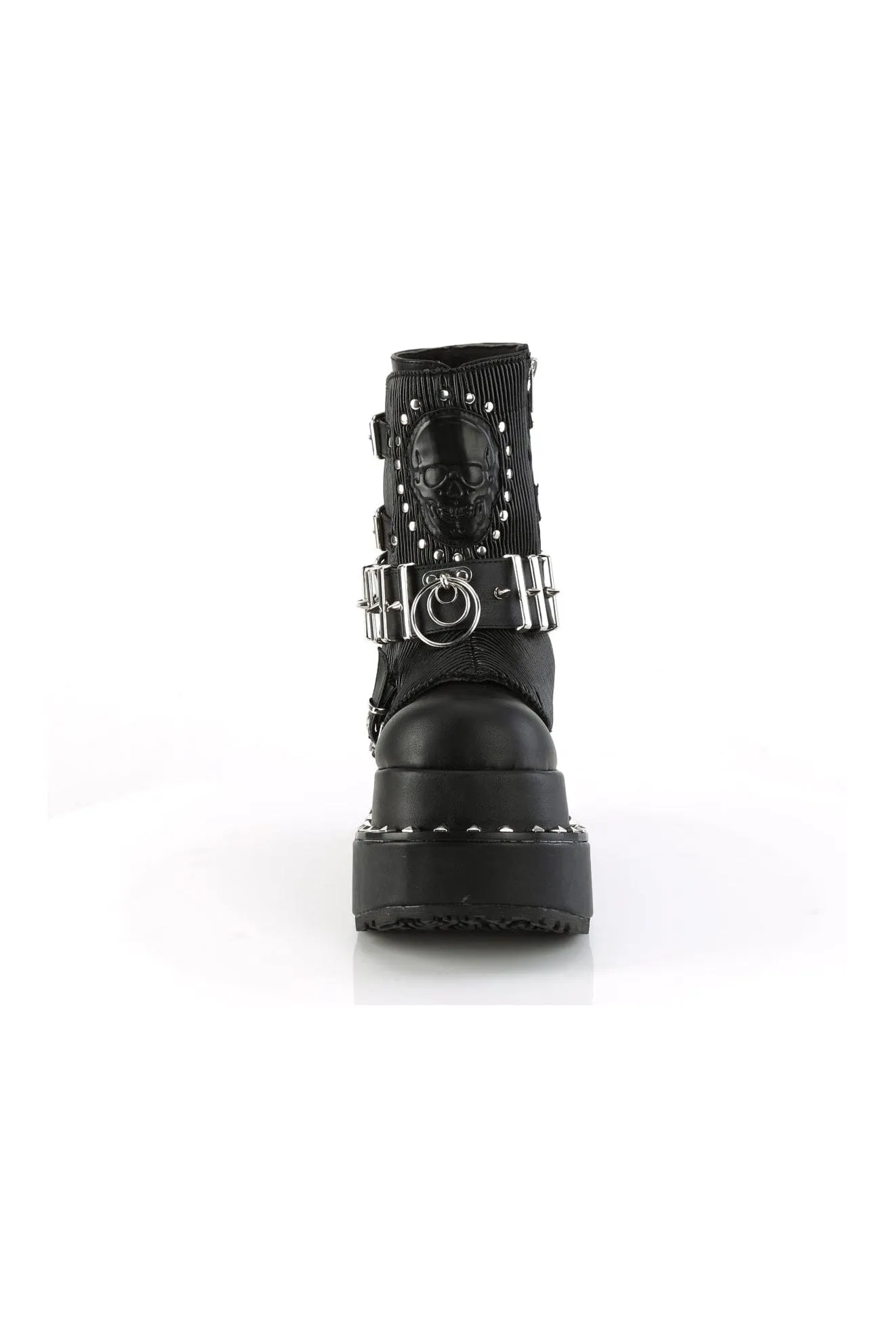 BEAR-150 Black Vegan Leather Ankle Boot