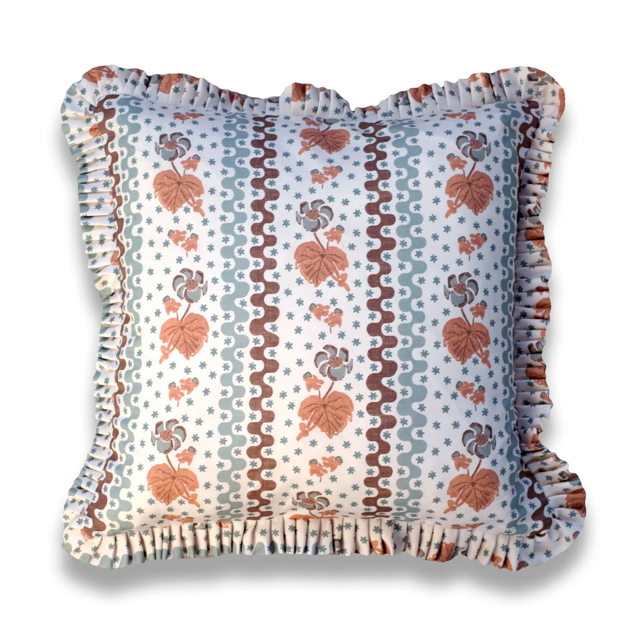 Beth - Chesnut Ruffle Pillow