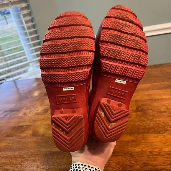 Big Kids Original Hunter Rain Boots Red size 4 Boy size 5 Girl