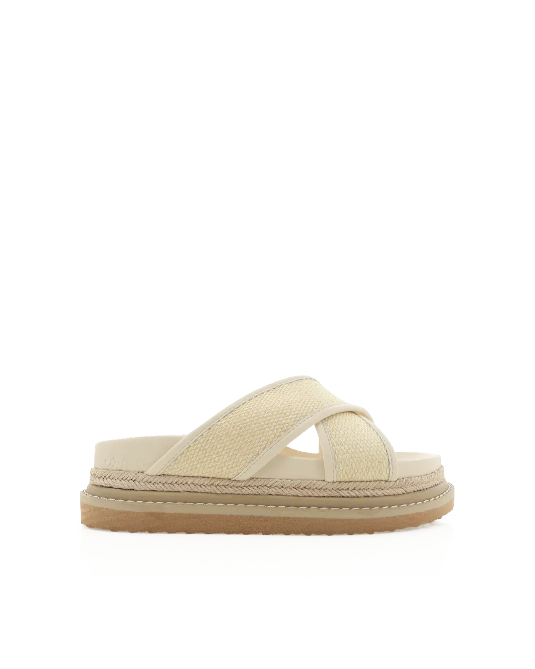 Billini Aysha Slide - Cream Raffia
