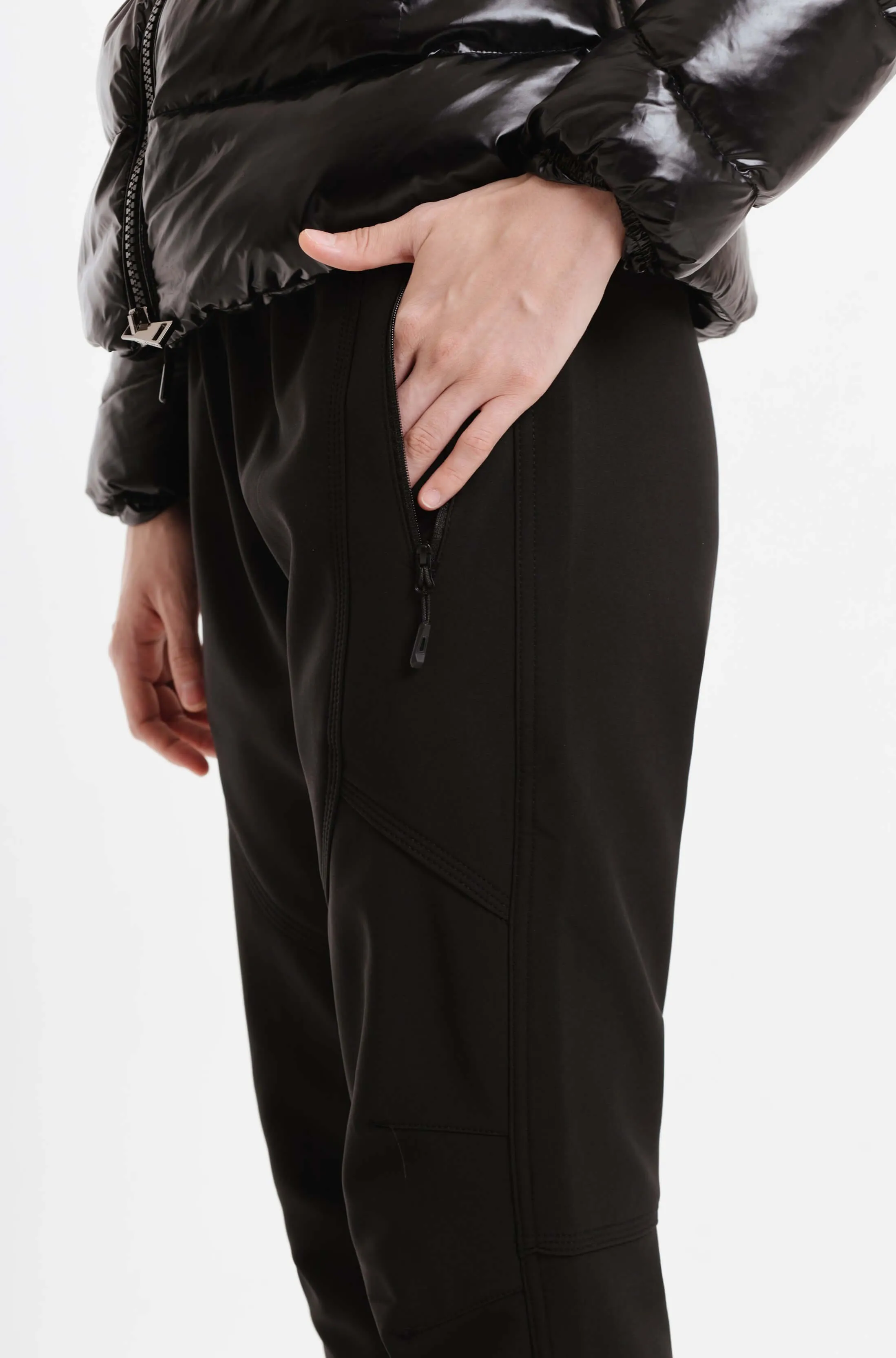 Black Relaxed Waterproof Snow Pants