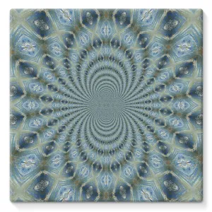 Blue & Gold Fractal Canvas Wrap