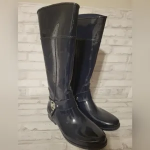 Blue Micheal Kors Rain Boots Size 10