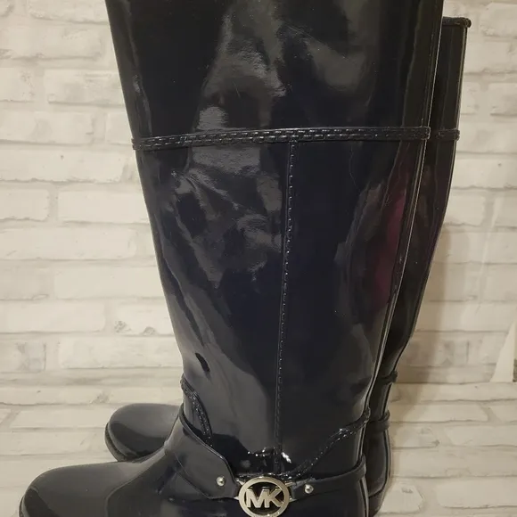 Blue Micheal Kors Rain Boots Size 10