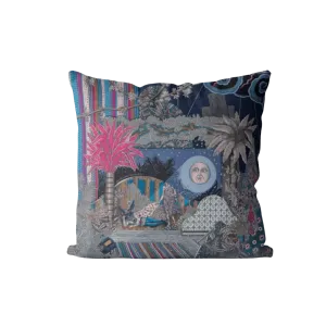 Blue Sun in the City Printed Throw Pillow Cover