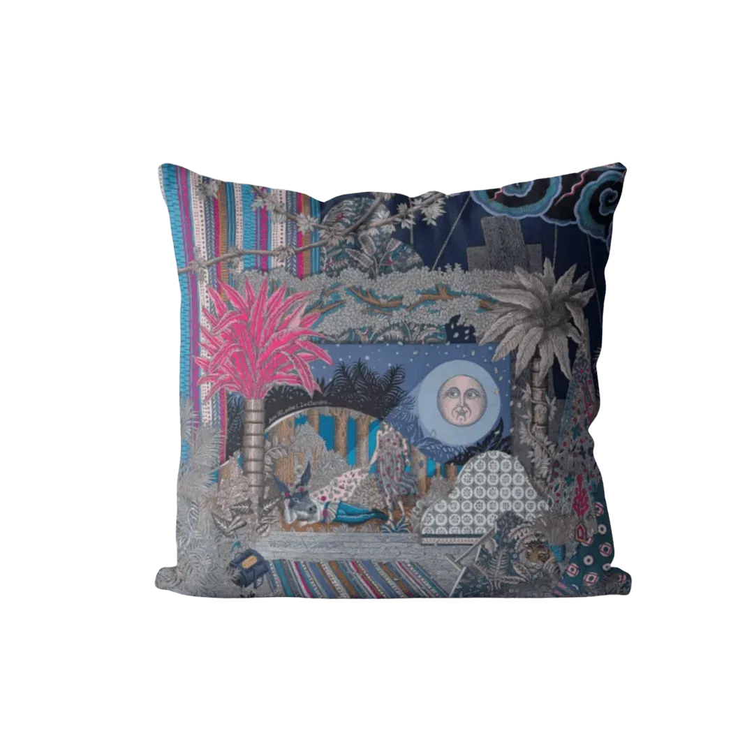 Blue Sun in the City Printed Throw Pillow Cover