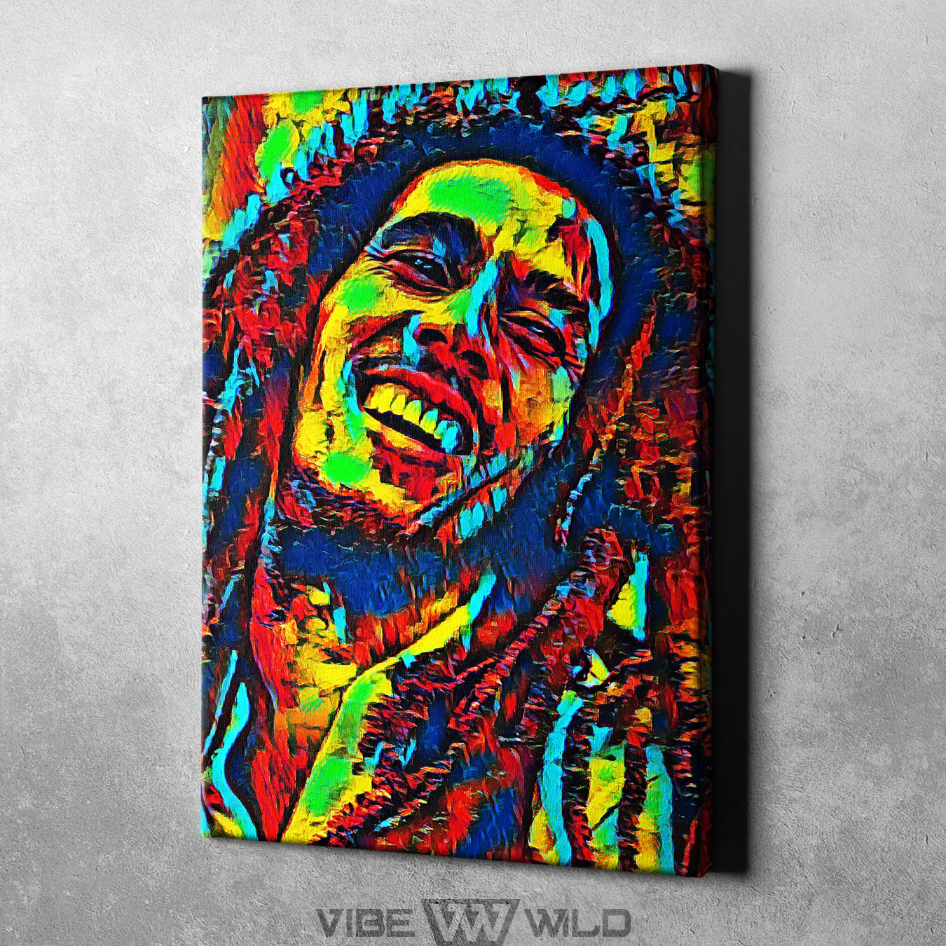 Bob Marley Abstract Colorful Canvas Art
