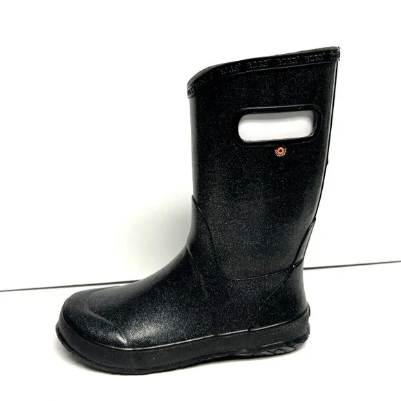 Bogs Girls Rain Boots Glitter Black Size US6 M Big Kid
