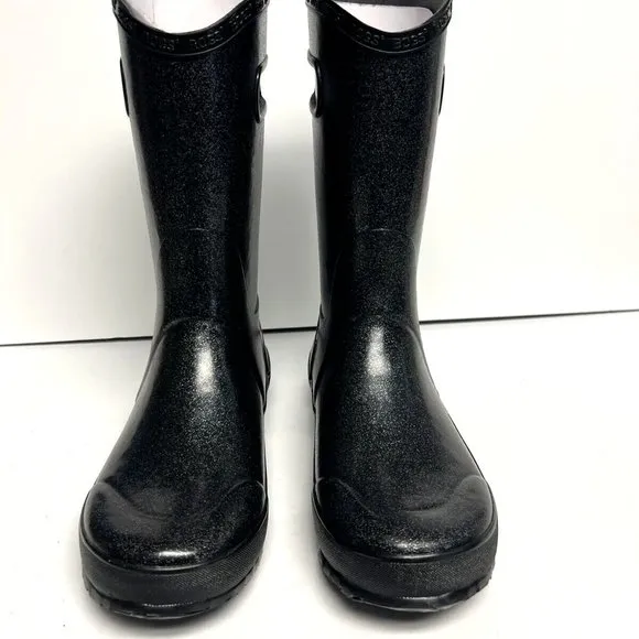 Bogs Girls Rain Boots Glitter Black Size US6 M Big Kid