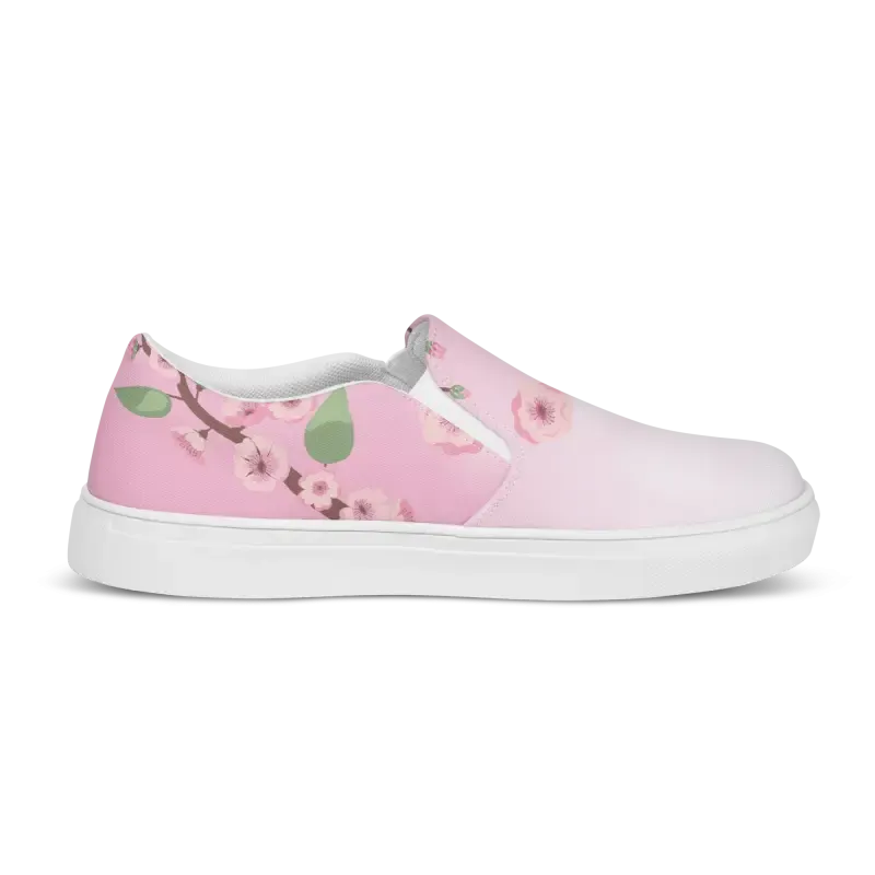 Bold Cherry Blossoms Slip on Shoes for All Day Comfort