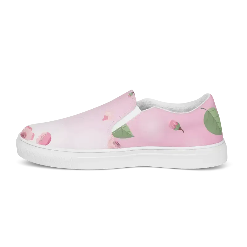Bold Cherry Blossoms Slip on Shoes for All Day Comfort