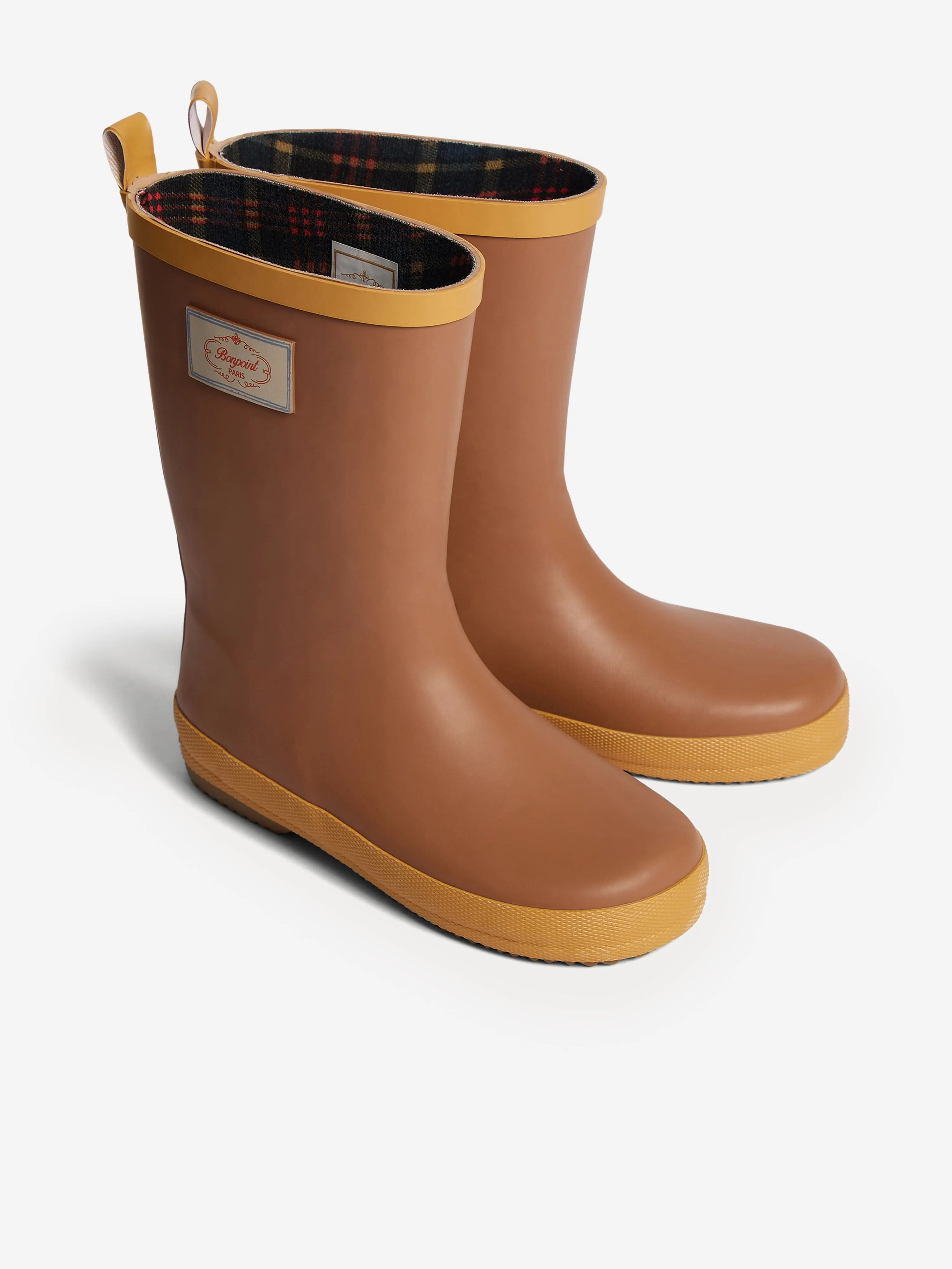 Bonpoint Girls Gilles Rain Boots in Brown