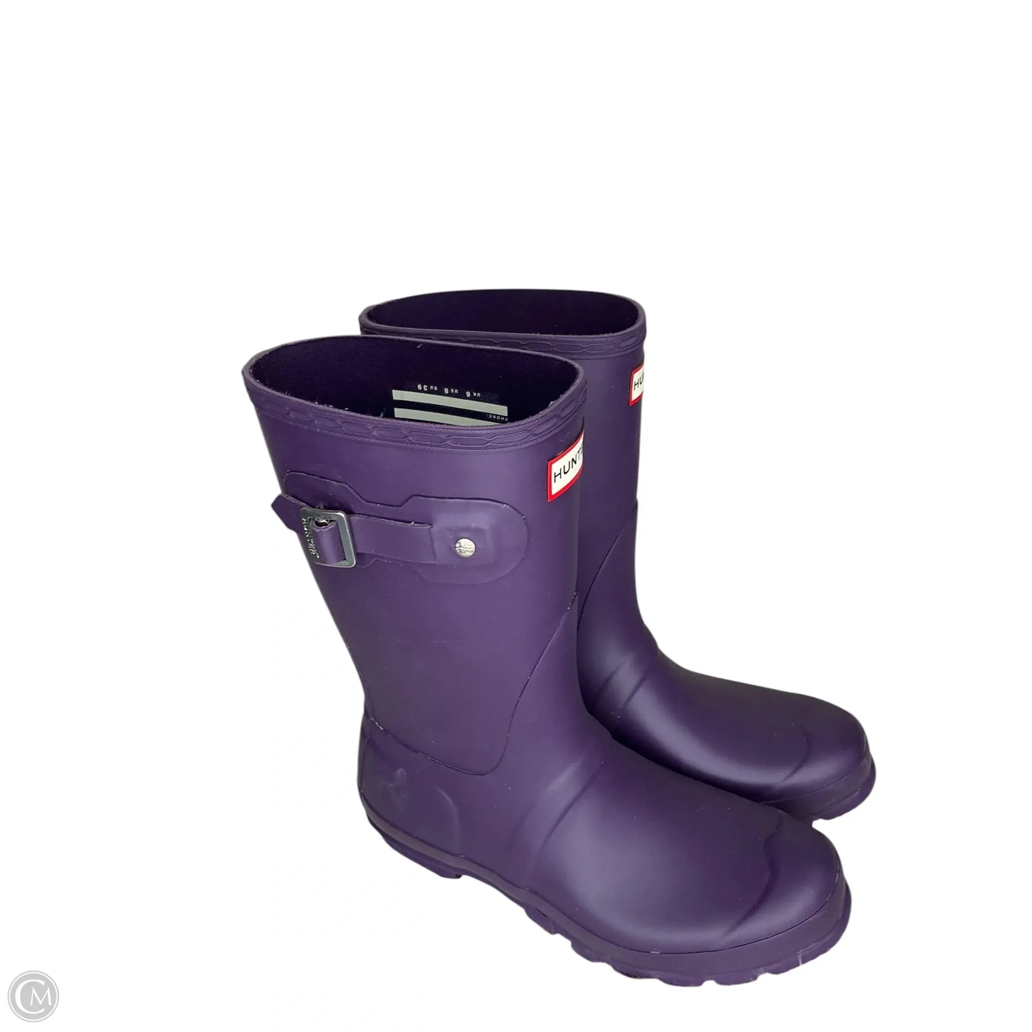 Boots Rain By Hunter In Purple, Size: 8