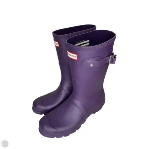 Boots Rain By Hunter In Purple, Size: 8