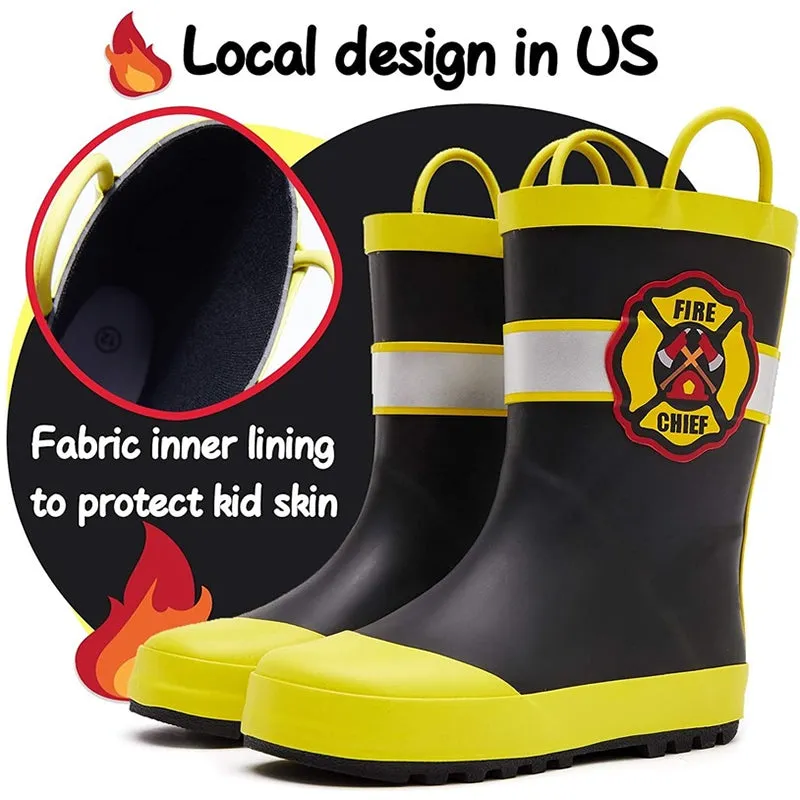 Boy&Girl Rain Boots Waterproof Yellow - K KomForme