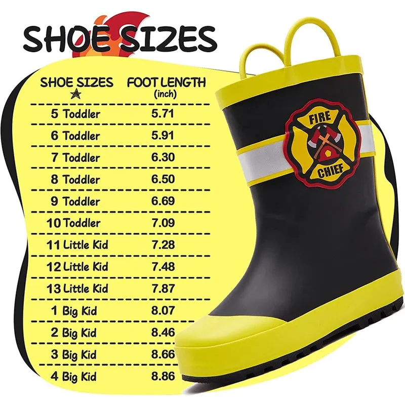 Boy&Girl Rain Boots Waterproof Yellow - K KomForme
