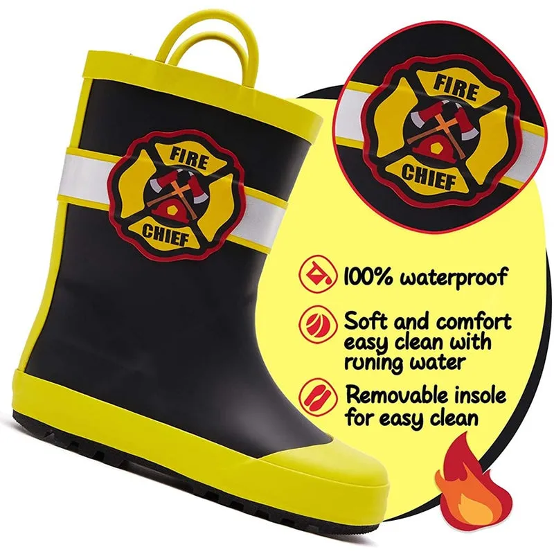 Boy&Girl Rain Boots Waterproof Yellow - K KomForme