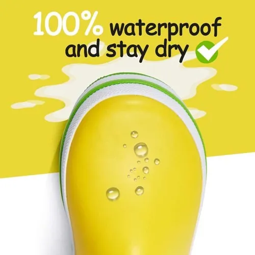 Boy&Girl Rain Boots Waterproof Yellow - KomForme