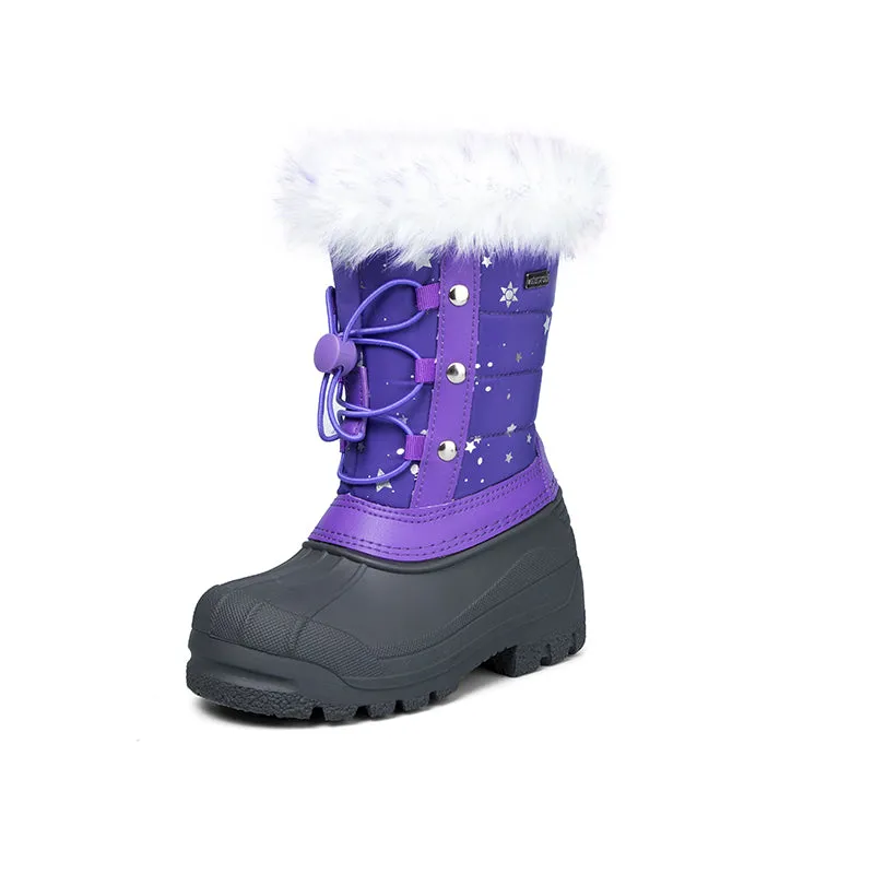 Boys and Girls Snow Boots Insulated Fur Lined Warm Anti-Slip Waterproof Winter Boot -K KomForme