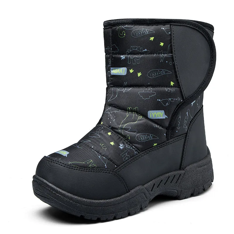 Boys and Girls Snow Boots Warm Anti-Slip Outdoor Winter Shoes - K KomForme