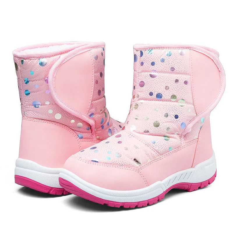 Boys and Girls Snow Boots Warm Anti-Slip Outdoor Winter Shoes - K KomForme