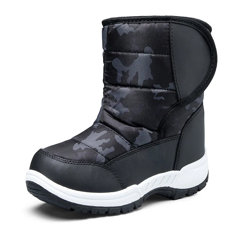 Boys and Girls Snow Boots Warm Anti-Slip Outdoor Winter Shoes - K KomForme