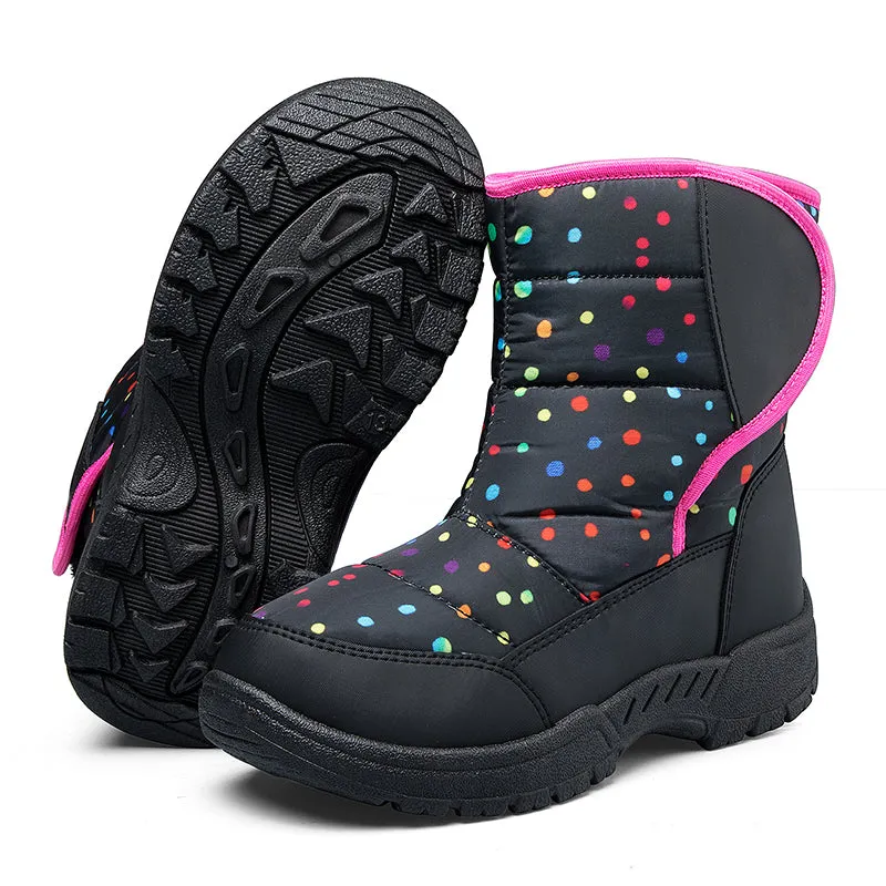 Boys and Girls Snow Boots Warm Anti-Slip Outdoor Winter Shoes - K KomForme