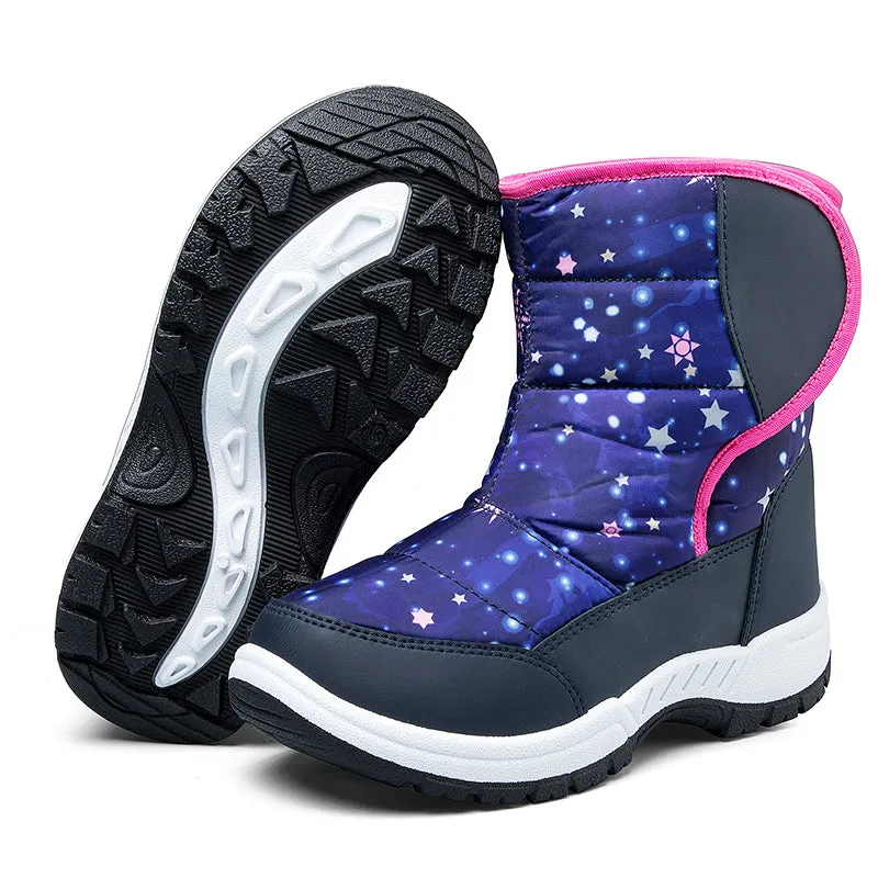 Boys and Girls Snow Boots Warm Anti-Slip Outdoor Winter Shoes - K KomForme