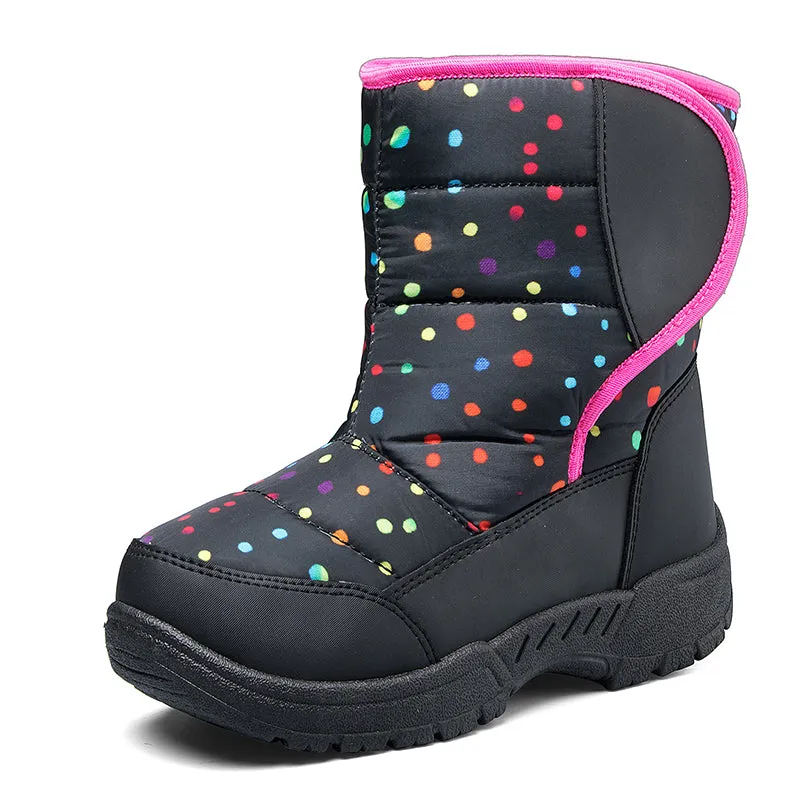 Boys and Girls Snow Boots Warm Anti-Slip Outdoor Winter Shoes - K KomForme