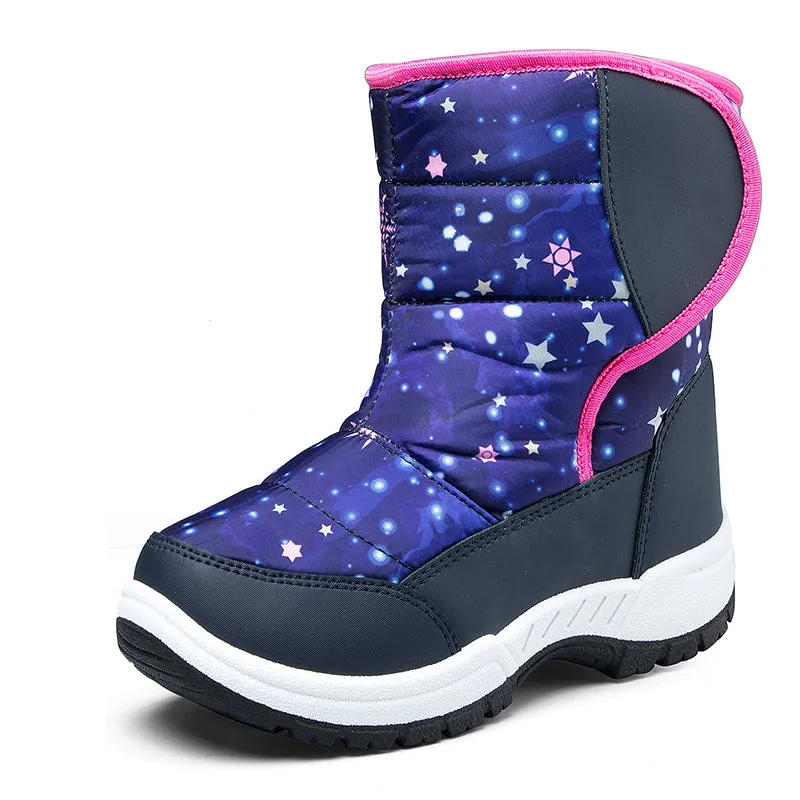 Boys and Girls Snow Boots Warm Anti-Slip Outdoor Winter Shoes - K KomForme