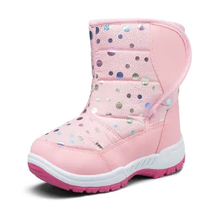 Boys and Girls Snow Boots Warm Anti-Slip Outdoor Winter Shoes - K KomForme