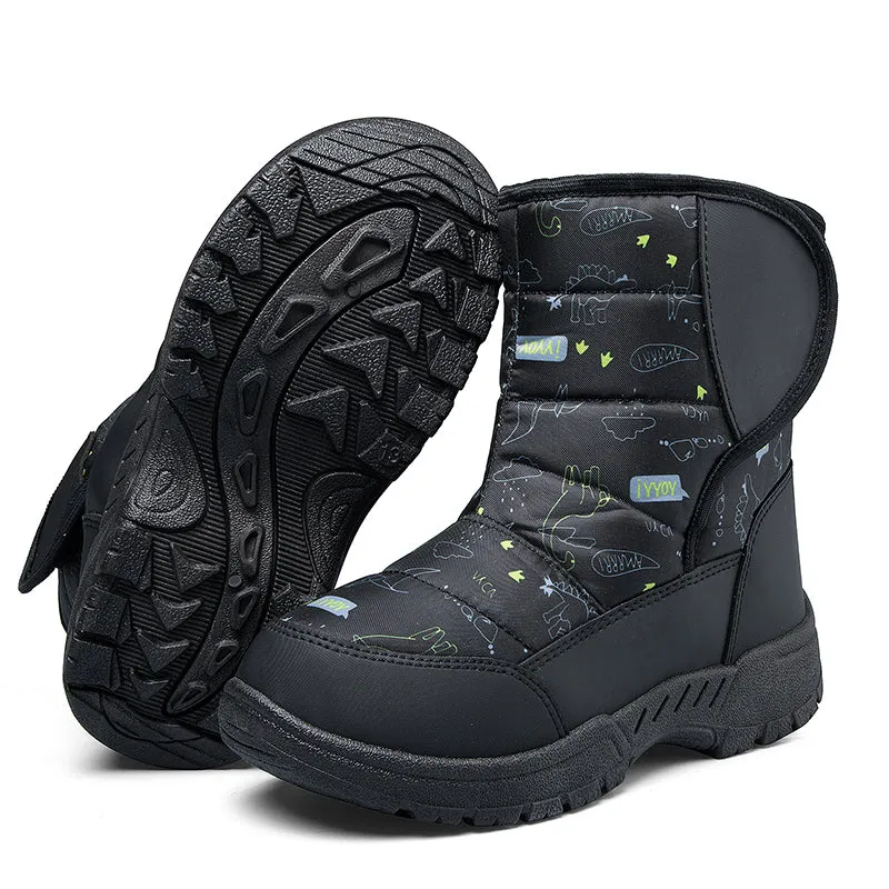Boys and Girls Snow Boots Warm Anti-Slip Outdoor Winter Shoes - K KomForme