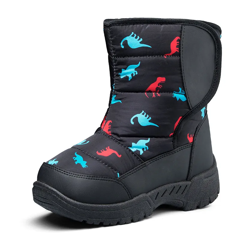 Boys and Girls Snow Boots Warm Anti-Slip Outdoor Winter Shoes - K KomForme