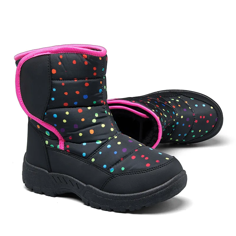 Boys and Girls Snow Boots Warm Anti-Slip Outdoor Winter Shoes - K KomForme
