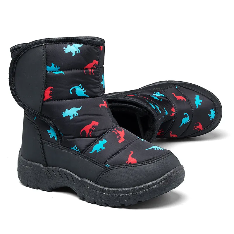 Boys and Girls Snow Boots Warm Anti-Slip Outdoor Winter Shoes - K KomForme