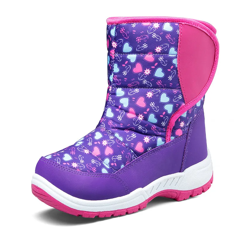 Boys and Girls Snow Boots Warm Anti-Slip Outdoor Winter Shoes - K KomForme