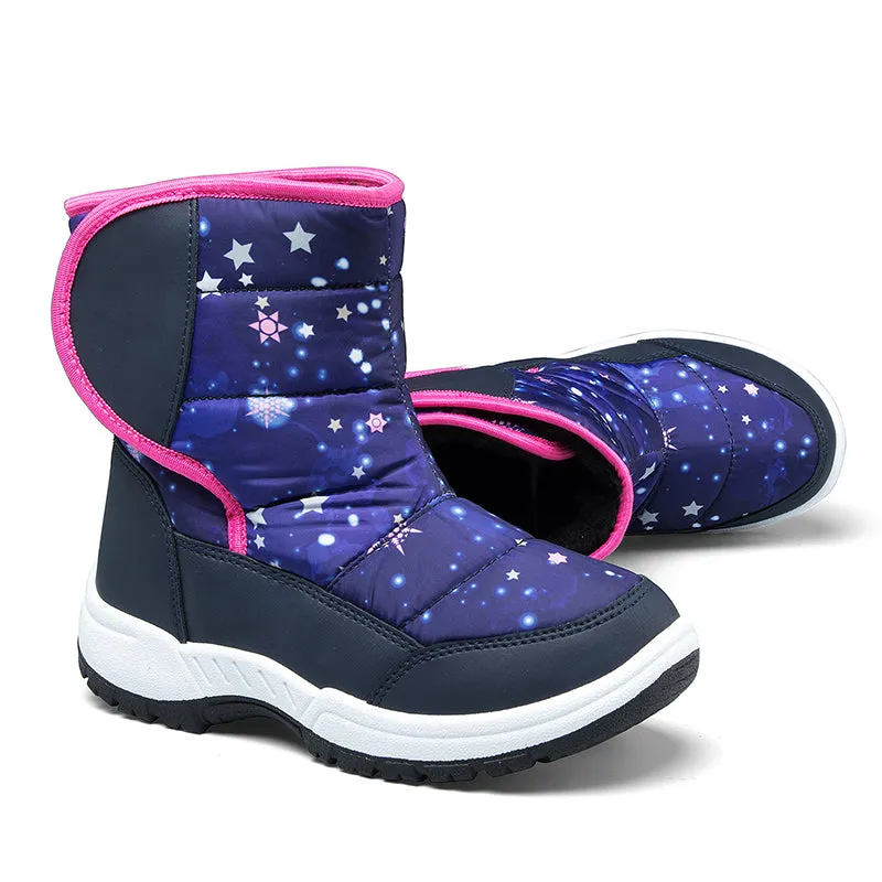 Boys and Girls Snow Boots Warm Anti-Slip Outdoor Winter Shoes - K KomForme