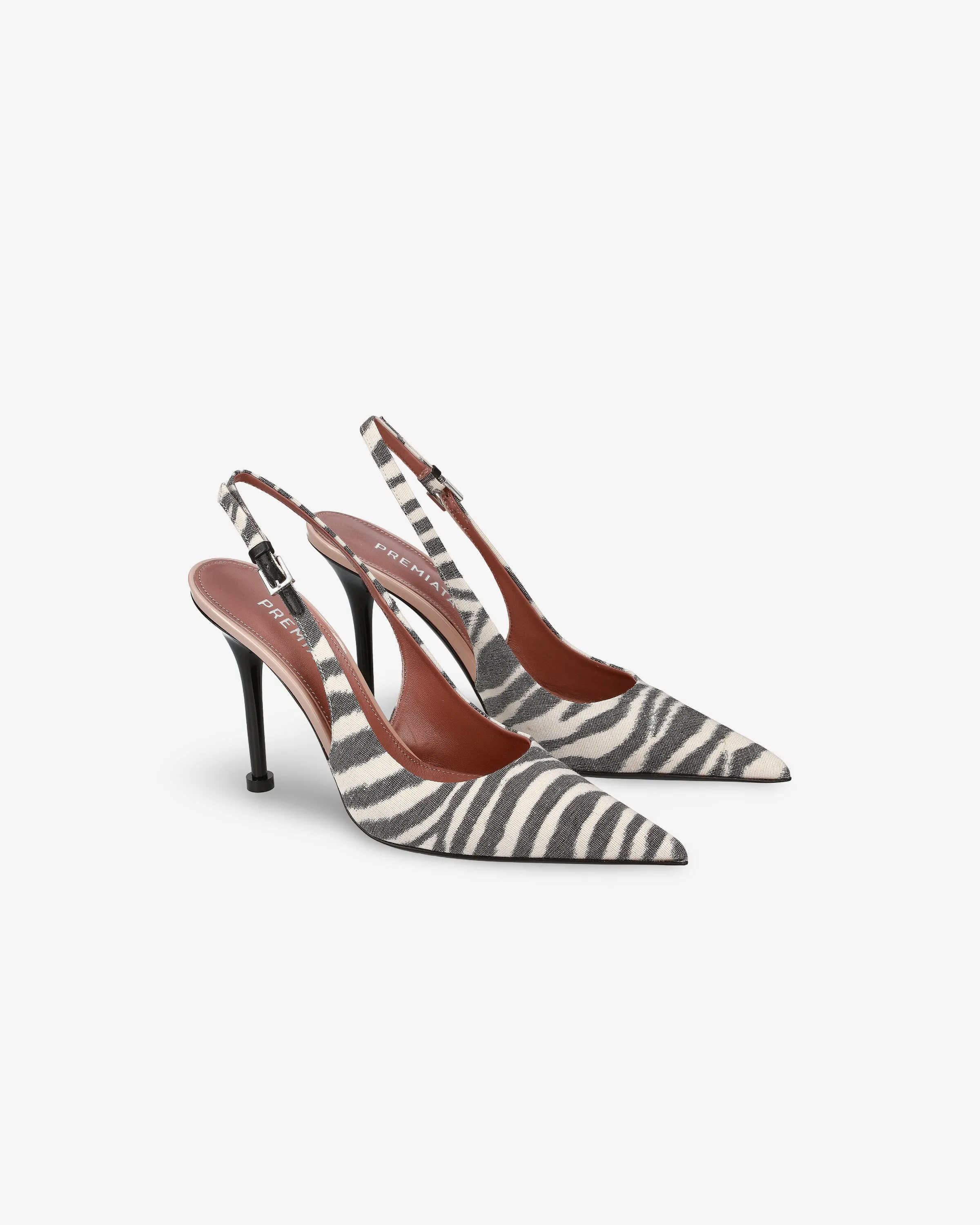 Chanel Canvas Zebra with Glossy Black Stiletto Heel