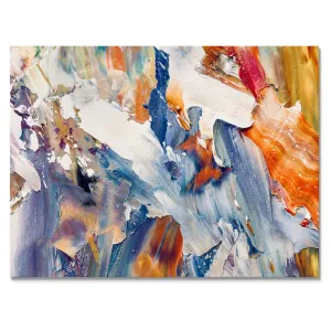 Colorful Abstract Painting Strokes XII - Print on Canvas Wrought Studio™ Size: 12" H x 20" W x 1" D Format: Wrapped Canvas