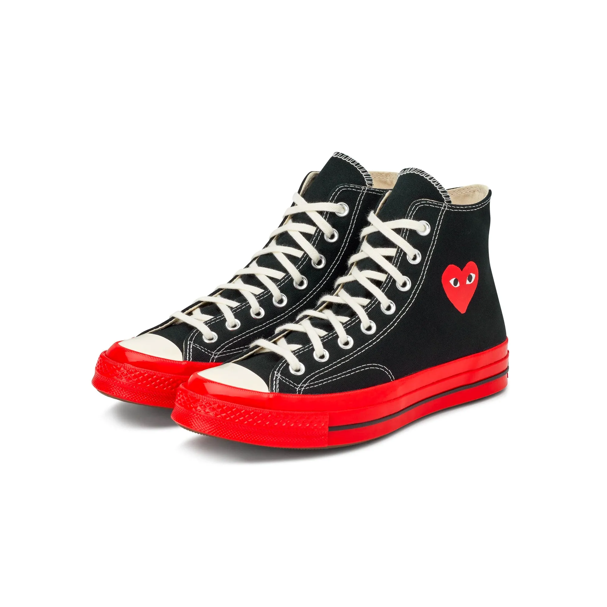 Comme des Garcons PLAY x Converse Chuck 70 High Shoes Black/Red