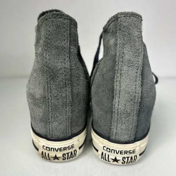 Converse Lux Hidden Wedge Gray Suede Lace Up Sneakers Size 6